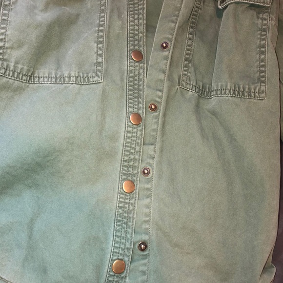 Army green jean jacket - Picture 3 of 4